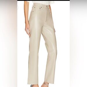 Agolde Cream High-Waisted Pants